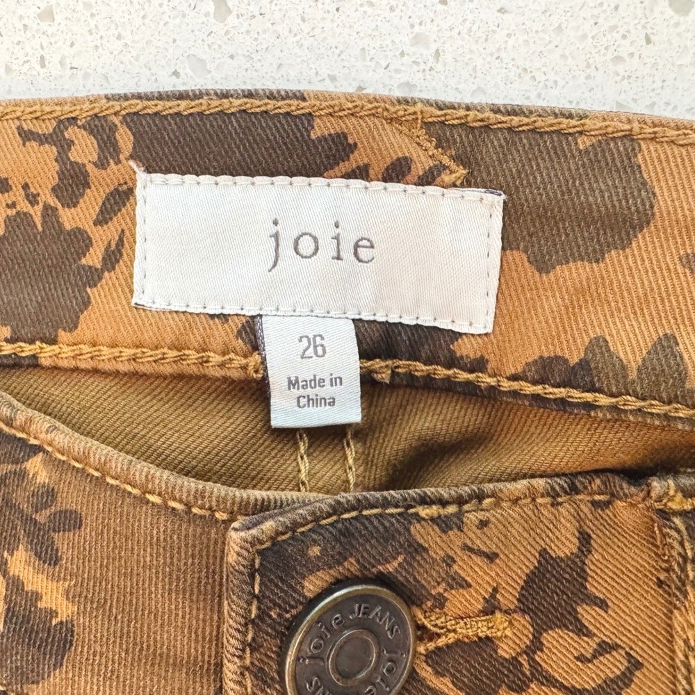 Joie Cargo Skinny Pants Womens 26 Brown Camo Excellent Floral Utility Streetwear - Picture 3 of 8